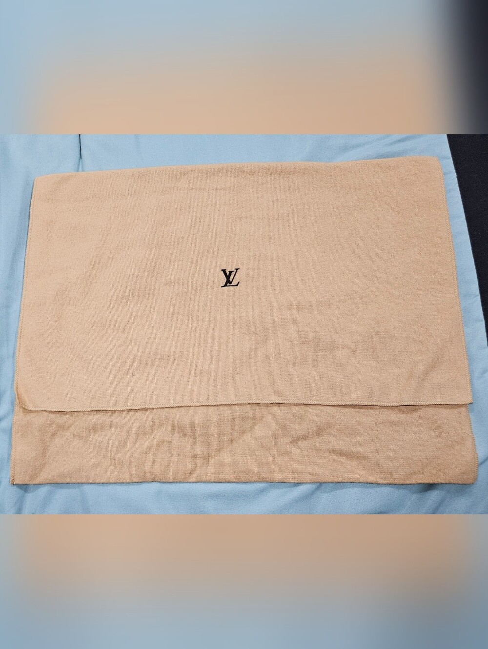 Louis Vuitton Vintage XL Flannel Dust Bag 17.75" Speedy 25 Alma PM Camel LV
